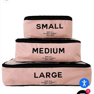 Bag-all blush pink packing cubes. A set of three.